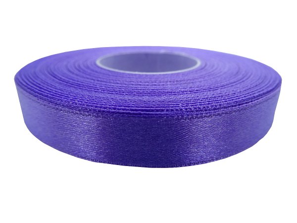 12mm wstążka atłasowa 114 Fioletowa Lawendowa rolka 25m 100% nylon satynowa ozdobna na kokardki dekorację świąteczne