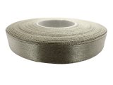 12mm wstążka atłasowa 186 Beżowa Zimna rolka 25m 100% nylon satynowa ozdobna na kokardki dekorację świąteczne