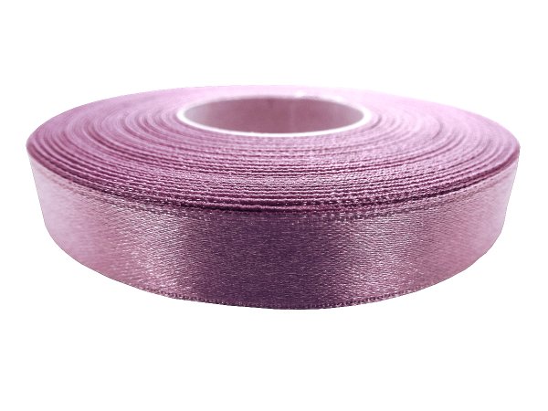 12mm wstążka atłasowa 126 Lila Różowa rolka 25m 100% nylon satynowa ozdobna na kokardki dekorację świąteczne