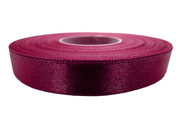 12mm wstążka atłasowa 187 Bordowa Amarantowa rolka 25m 100% nylon satynowa ozdobna na kokardki dekorację świąteczne