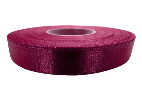12mm wstążka atłasowa 187 Bordowa Amarantowa rolka 25m 100% nylon satynowa ozdobna na kokardki dekorację świąteczne