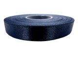 12mm wstążka atłasowa 184 Ciemna Granatowa rolka 25m 100% nylon satynowa ozdobna na kokardki dekorację świąteczne