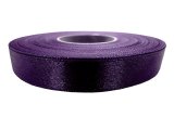 12mm wstążka atłasowa Z187 Ciemna Fioletowa rolka 25m 100% nylon satynowa ozdobna na kokardki dekorację świąteczne