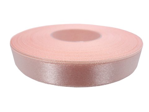 12mm wstążka atłasowa 122 Jasna Łososiowa rolka 25m 100% nylon satynowa ozdobna na kokardki dekorację świąteczne