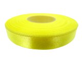 12mm wstążka atłasowa 153 Żółta Cytrynowa rolka 25m 100% nylon satynowa ozdobna na kokardki dekorację świąteczne