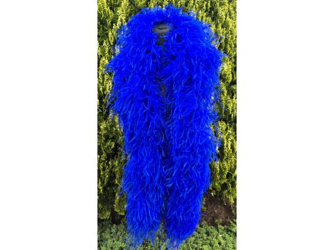 Szal boa Szafir Chaber 6 ply elegancki pióra strusie 1szt/ 1,8m 6ply 6 warstw piór strusia najlepsza jakość  importer Gold-Pol