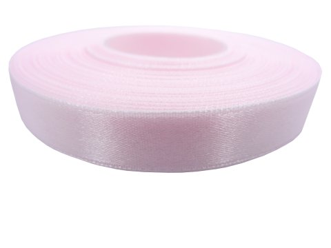 12mm wstążka atłasowa Z131 Różowa Jasna rolka 25m 100% nylon satynowa ozdobna na kokardki dekorację świąteczne