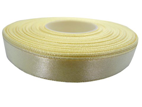 12mm wstążka atłasowa Z266 Ciemne Ecru Słomkowa Beżowa rolka 25m 100% nylon satynowa ozdobna na kokardki dekorację świąteczne
