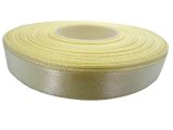 12mm wstążka atłasowa Z266 Ciemne Ecru Słomkowa Beżowa rolka 25m 100% nylon satynowa ozdobna na kokardki dekorację świąteczne