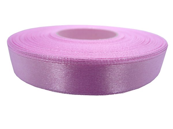 12mm wstążka atłasowa 125 Różowa Zimna rolka 25m 100% nylon satynowa ozdobna na kokardki dekorację świąteczne