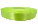 12mm wstążka atłasowa Z221 Jasna Limonkowa rolka 25m 100% nylon satynowa ozdobna na kokardki dekorację świąteczne