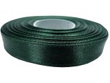 12mm wstążka atłasowa Z265 Butelkowa Zielona rolka 25m 100% nylon satynowa ozdobna na kokardki dekorację świąteczne