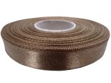 12mm wstążka atłasowa Z280 Beżowa Latte rolka 25m 100% nylon satynowa ozdobna na kokardki dekorację świąteczne