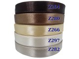 12mm wstążka atłasowa Z282 Beżowa Zimna rolka 25m 100% nylon satynowa ozdobna na kokardki dekorację świąteczne