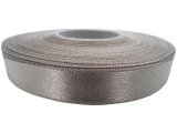 12mm wstążka atłasowa Z282 Beżowa Zimna rolka 25m 100% nylon satynowa ozdobna na kokardki dekorację świąteczne