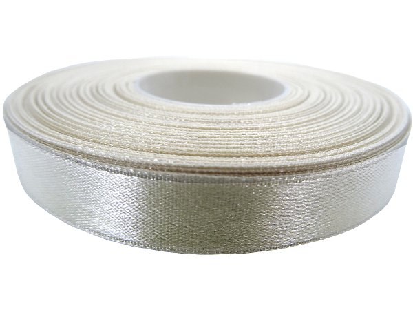 12mm wstążka atłasowa Z297 Beżowa Ciepła rolka 25m 100% nylon satynowa ozdobna na kokardki dekorację świąteczne