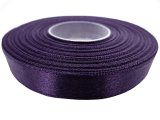 12mm wstążka atłasowa Z187 Śliwkowa Fioletowa rolka 25m 100% nylon satynowa ozdobna na kokardki dekorację świąteczne