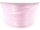 3mm wstążka atłasowa 137m dwustronna 104 Różowa Ostry Jasny 100% nylon z dużym połyskiem gęsto tkana największa pasmanteria