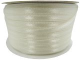 3mm wstążka atłasowa 137m dwustronna 163 Ecru Kremowa 100% nylon z dużym połyskiem gęsto tkana największa pasmanteria