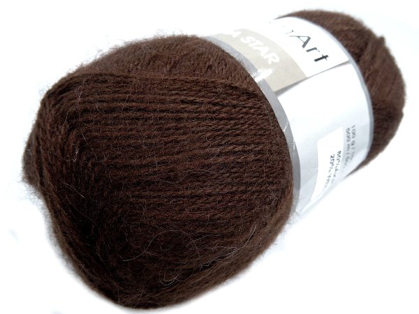 ANGORA STAR 3067 Brąz Gorzka Czekolada włóczka YarnArt 100g 500m cieniutka na szale sklep z włóczką Goldpol
