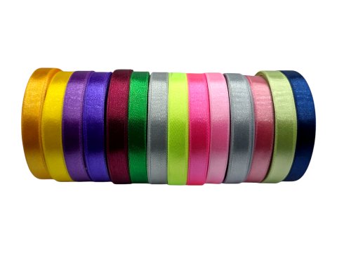 18mm wstążka atłasowa 108 Bordowa Wino rolka 25m 100% nylon satynowa ozdobna na kokardki dekorację świąteczne