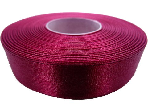 18mm wstążka atłasowa 108 Bordowa Wino rolka 25m 100% nylon satynowa ozdobna na kokardki dekorację świąteczne