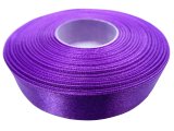 18mm wstążka atłasowa 156 Śliwkowa Fioletowa rolka 25m 100% nylon satynowa ozdobna na kokardki dekorację świąteczne