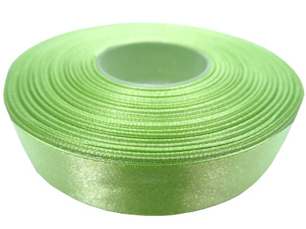 18mm wstążka atłasowa 140 Zielona Pistacjowa rolka 25m 100% nylon satynowa ozdobna na kokardki dekorację świąteczne