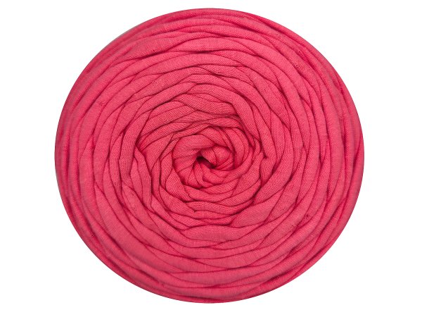 Spaghetti cotton RÓŻOWY CIEMNY cena za 1 sztukę około 120m włóczka z recyklingu t-shirt nici bawełna sklep