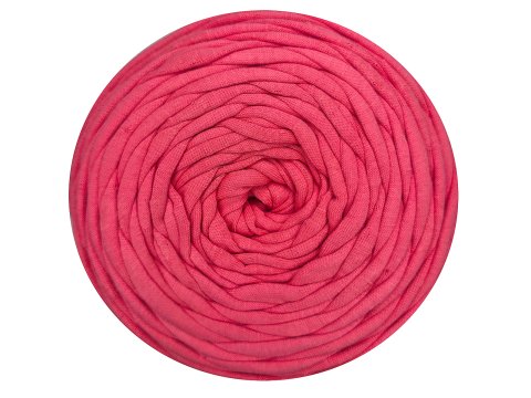 Spaghetti cotton RÓŻOWY CIEMNY cena za 1 sztukę około 120m włóczka z recyklingu t-shirt nici bawełna sklep