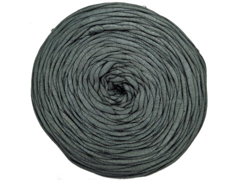 Spaghetti cotton SZARY CIEMNY GŁADKI cienki cena za 1 sztukę około 120m włóczka z recyklingu t-shirt nici bawełna