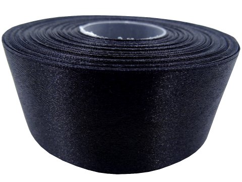 38mm Wstążka atłasowa 145 Czarna rolka 25m największy wybór wstążek satynowych w Warszawie Gold-Pol