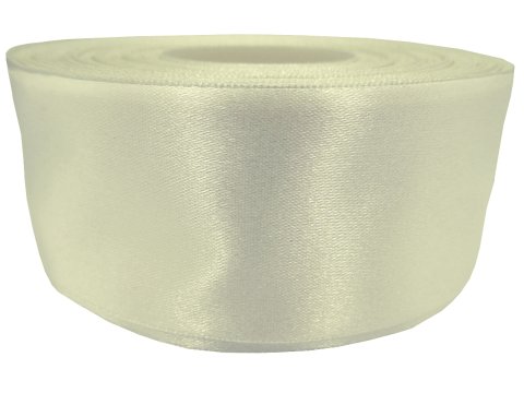 38mm Wstążka atłasowa 127 Ecru Ciemna rolka 25m największy wybór wstążek satynowych w Warszawie Gold-Pol