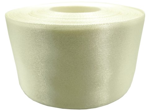 50mm Wstążka atłasowa 127 Ecru Ciemne rolka 25m największy wybór wstążek satynowych w Warszawie Gold-Pol