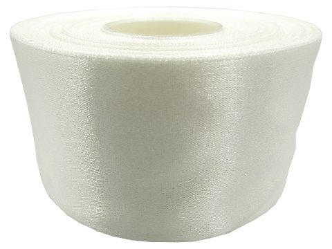 50mm Wstążka atłasowa 163 Jasne Ecru rolka 25m największy wybór wstążek satynowych w Warszawie Gold-Pol