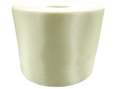 75mm Wstążka atłasowa 127 Ciemne Ecru rolka 25m z pięknym połyskiem gęsto tkana mięsista 100% nylon rzadkość wśród tasiemek