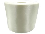 75mm Wstążka atłasowa 163 JASNE ECRU KREM rolka 25m z połyskiem gęsto tkana mięsista 100% nylon rzadkość wśród tasiemek