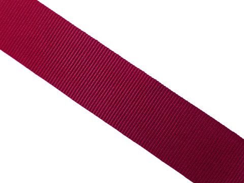 Ryps 25mm 209 Bordo Wiśniowe francuska taśma tasiemka wstążka rypsowa 25m francuskie tasiemki rypsowe w najlepszej jakości