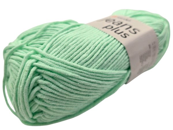 JEANS PLUS 79 ZIELONY JASNY MINT 100g 160m bawełna mix YarnArt włóczka całoroczna dla dzieci na maskotki sklep Goldpol
