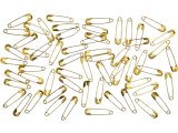 Agrafki 18mm "000" 60szt ZŁOTE agrafka metalowa klasycznie mała na imprezy sportowe krawieckie stacjonarnie Gold-Pol Warszawa