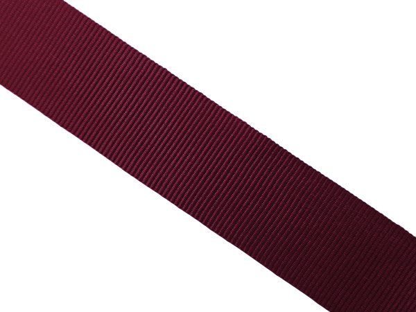 Ryps 25mm 385 Bordo Bakłażan francuska taśma tasiemka wstążka rypsowa 1m francuskie tasiemki rypsowe w najlepszej jakości