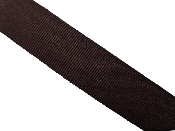 Ryps 25mm 417 Brąz Gorzka Czekolada francuska taśma tasiemka wstążka rypsowa 1m francuskie tasiemki rypsowe w hurtowni