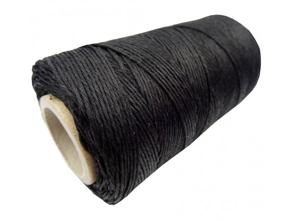 Sznurek 1mm lniany CZARNY 100g 170m nici lniane