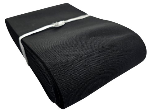 Guma tkana 15cm 150mm tkana Czarna cena za 1m gumka krawiecka odzieżowa do rehabilitacji mebli hurtownia gum Warszawa