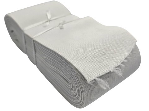 Guma tkana 10cm 100mm tkana Biała cena za detal 1m gumka krawiecka odzieżowa do rehabilitacji mebli hurtownia gum Warszawa