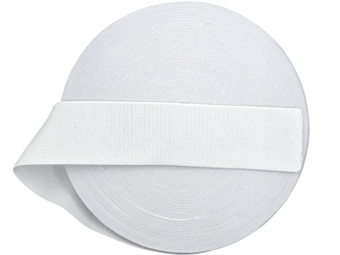 Guma 5cm 50mm Polska tkana Biała cena za hurt 25m gumka krawiecka odzieżowa szeroka hurtownia gum Gold-Pol Warszawa