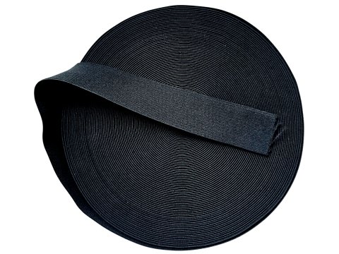 Guma 3,5cm 35mm Polska tkana Czarna cena za hurt 25m gumka krawiecka odzieżowa szeroka hurtownia gum Gold-Pol Warszawa