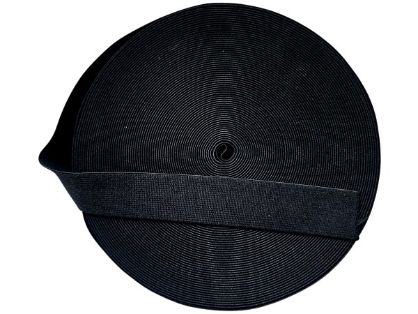 Guma 3cm 30mm Polska tkana Czarna cena za hurt 25m gumka krawiecka odzieżowa szeroka hurtownia gum Gold-Pol Warszawa