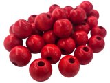 Korale drewniane 20mm NATURALNE 100g koraliki lakierowane z dużą dziurką paciorki makrama hurtownia korali Warszawa