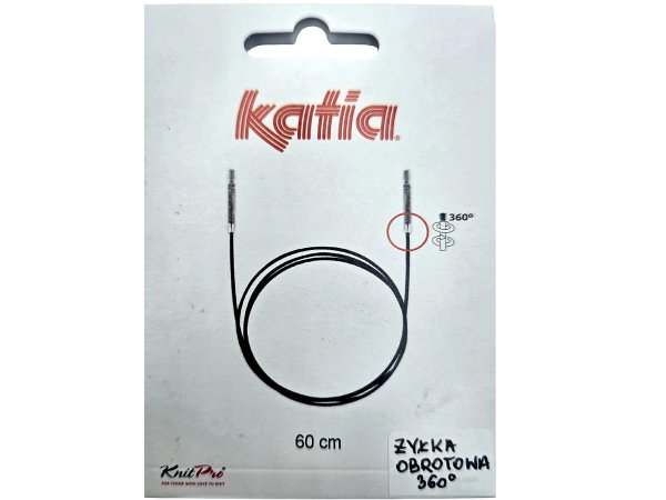 Żyłka 60cm 360° wymienna obrotowa KnitPro by Katia idealne wygodne w podróży sklep z włóczkami i akcesoriami Kati Warszawa